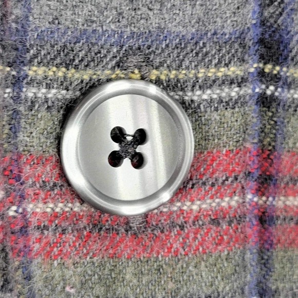 Vintage LL Bean Night Shirt Adult Medium Red Plaid Sleep Gown Flannel Mens PJs - Picture 4 of 10